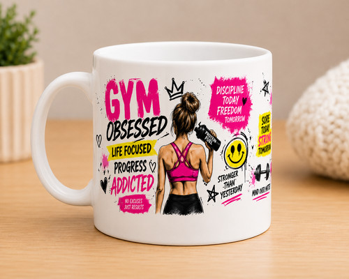 Gym obsessed mug - obsessed,