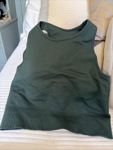 Gym coffee green cropped - coffee, bra