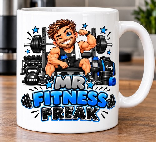 Fitness freak mug - freak, man