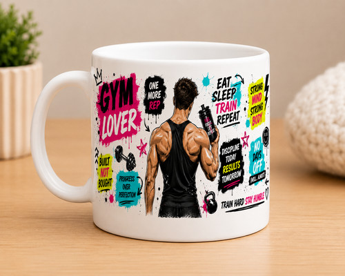 Gym lover mug - gym,