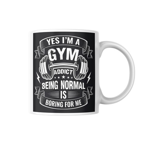 Gym addict 11oz - gym, coffee