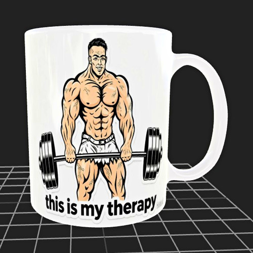 White ceramic novelty gym - novelty,